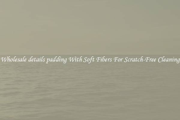 Wholesale details padding With Soft Fibers For Scratch-Free Cleaning