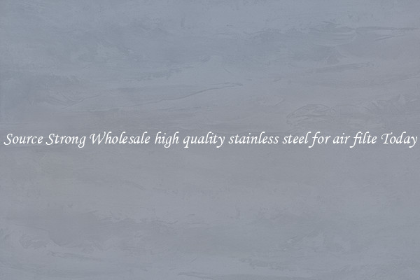 Source Strong Wholesale high quality stainless steel for air filte Today