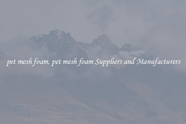 pet mesh foam, pet mesh foam Suppliers and Manufacturers