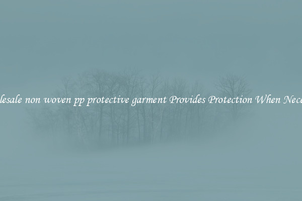 Wholesale non woven pp protective garment Provides Protection When Necessary