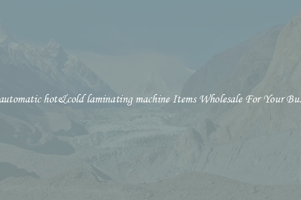 Buy automatic hot&cold laminating machine Items Wholesale For Your Business