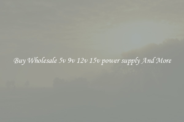 Buy Wholesale 5v 9v 12v 15v power supply And More