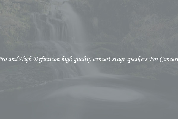 Pro and High Definition high quality concert stage speakers For Concerts