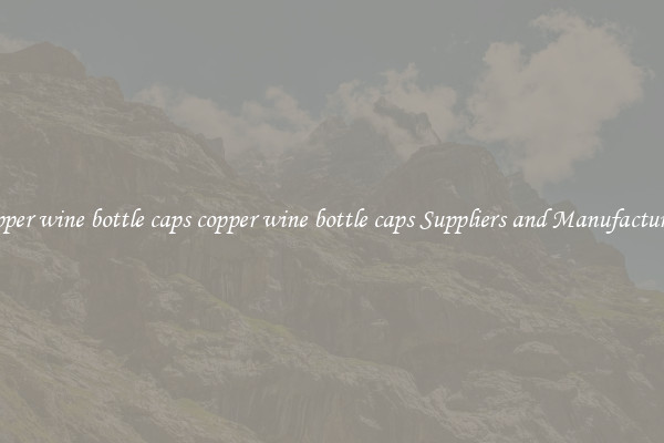 copper wine bottle caps copper wine bottle caps Suppliers and Manufacturers