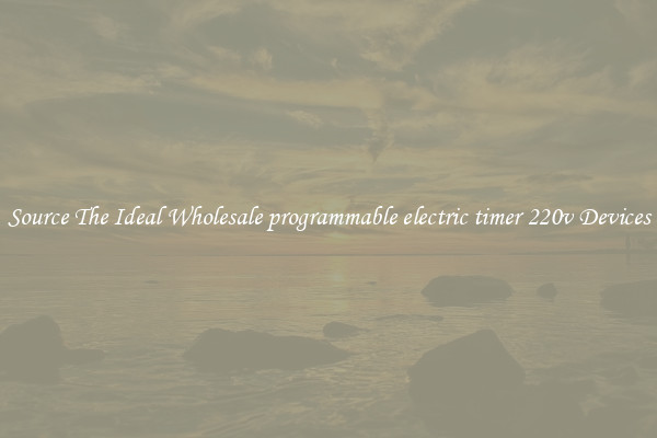 Source The Ideal Wholesale programmable electric timer 220v Devices