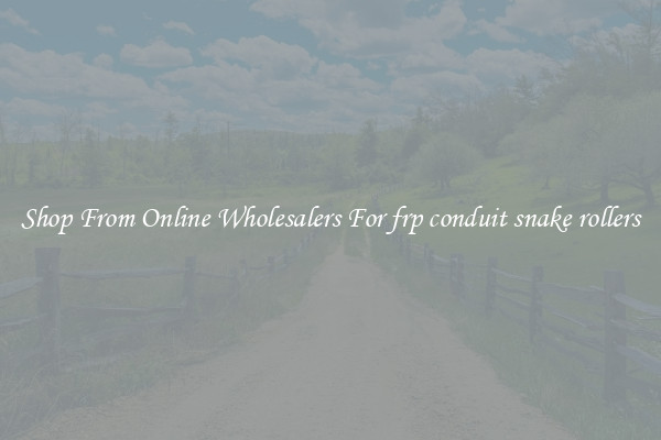 Shop From Online Wholesalers For frp conduit snake rollers