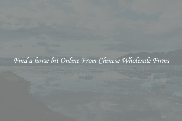 Find a horse bit Online From Chinese Wholesale Firms